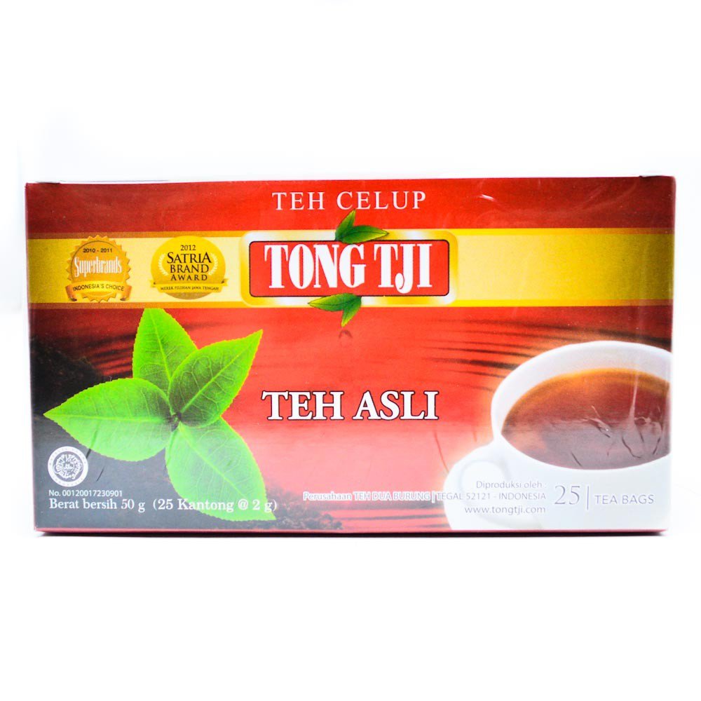 Tong Tji Teh Celup Asli Black Tea 25-ct @ 2gr with envelope, 50 Gram