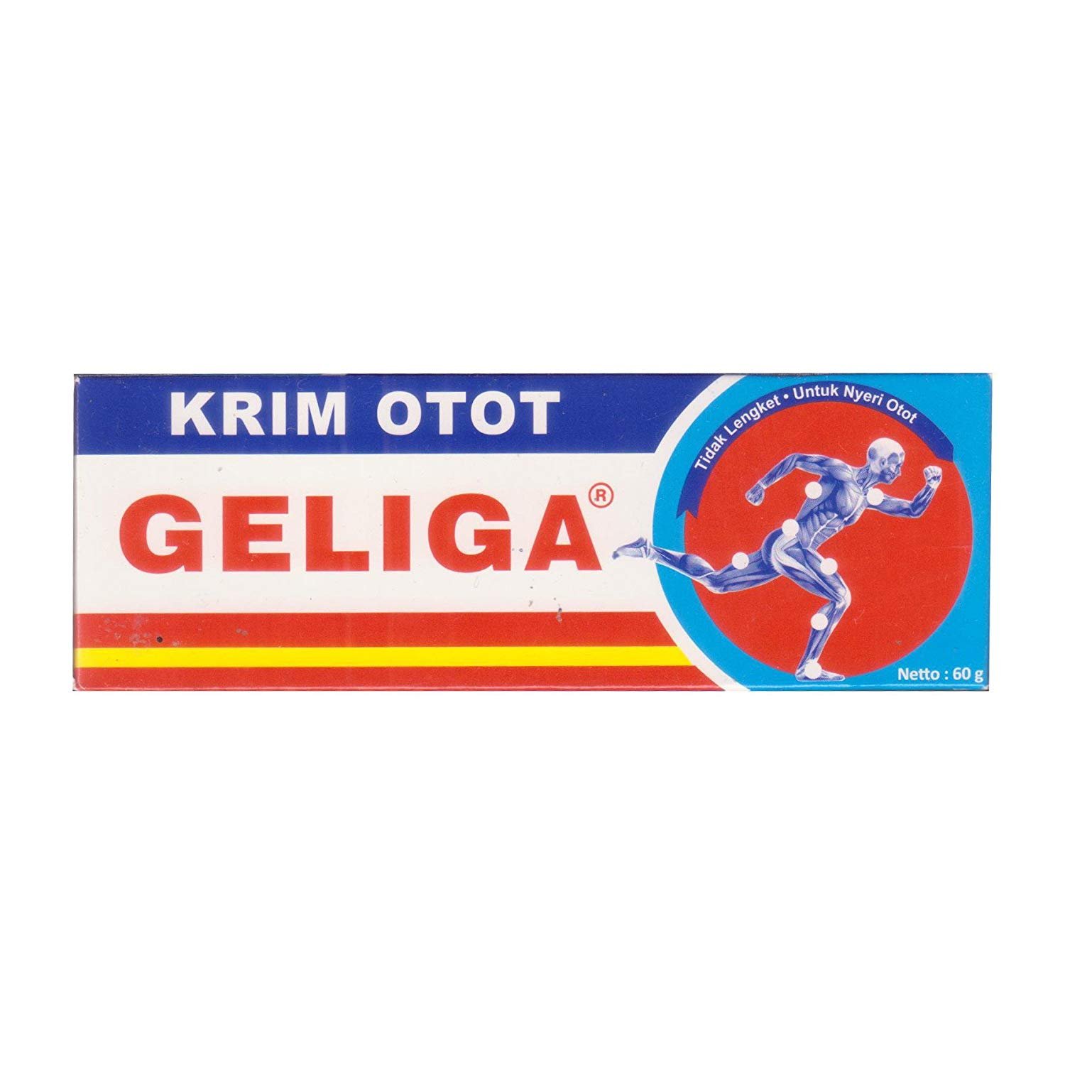 Geliga Muscular Cream (Krim Otot), 60 Gram (Pack of 6)