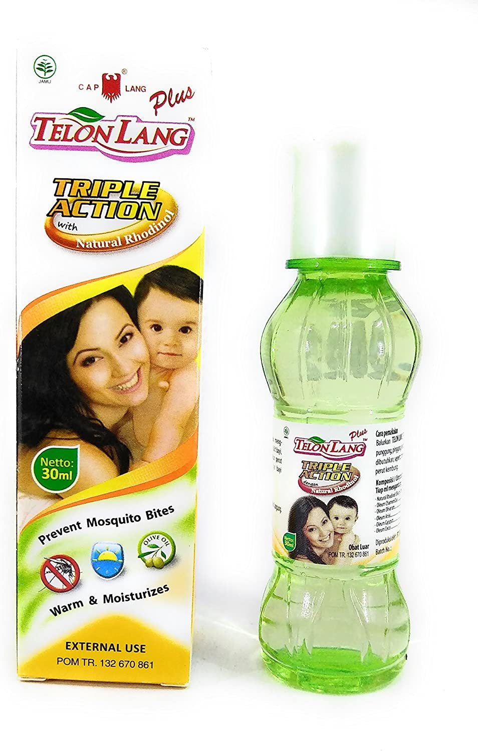 Cap Lang (Eagle Brand) Telon Oil Plus, 30 Ml (Pack of 12)