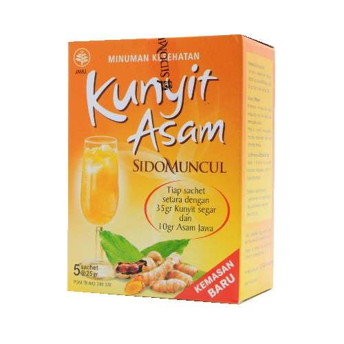 SIDOMUNCUL turmeric acid jamu powder juice Kunyit Asam 25gX5 bags