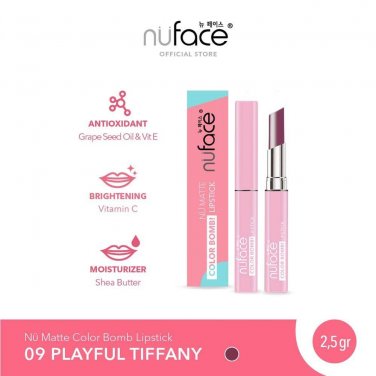 Nuface Nu Matte Color Bomb Lipstick Playful Tiffany, 2.5gr (Pack of 3)