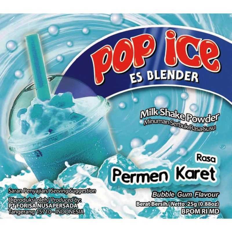 Pop Ice Bubble Gum Flavor 250gram 10 Sachets 25gram Pack Of 2