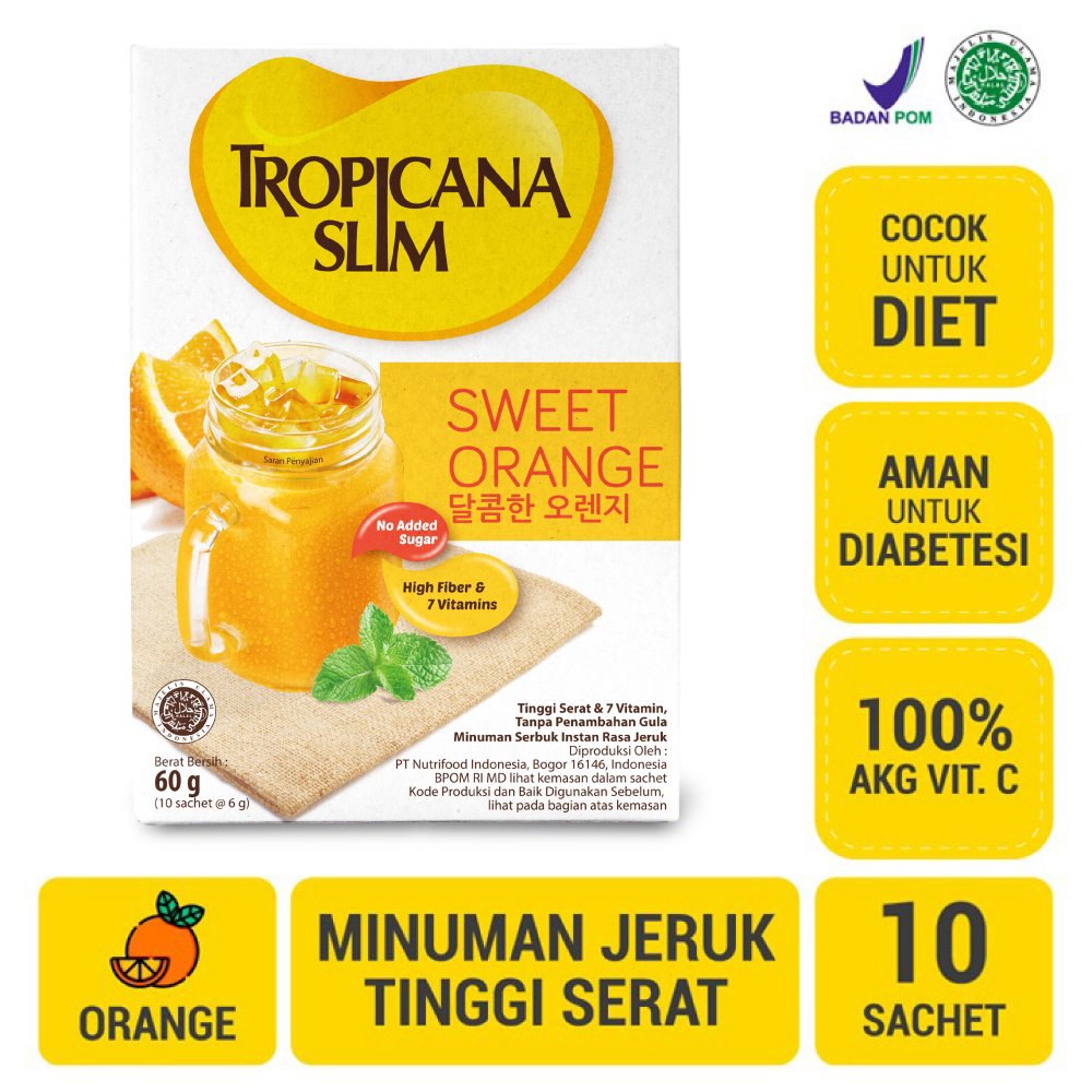 Tropicana Slim Sweet Orange (Sugar Free) 10 sachets