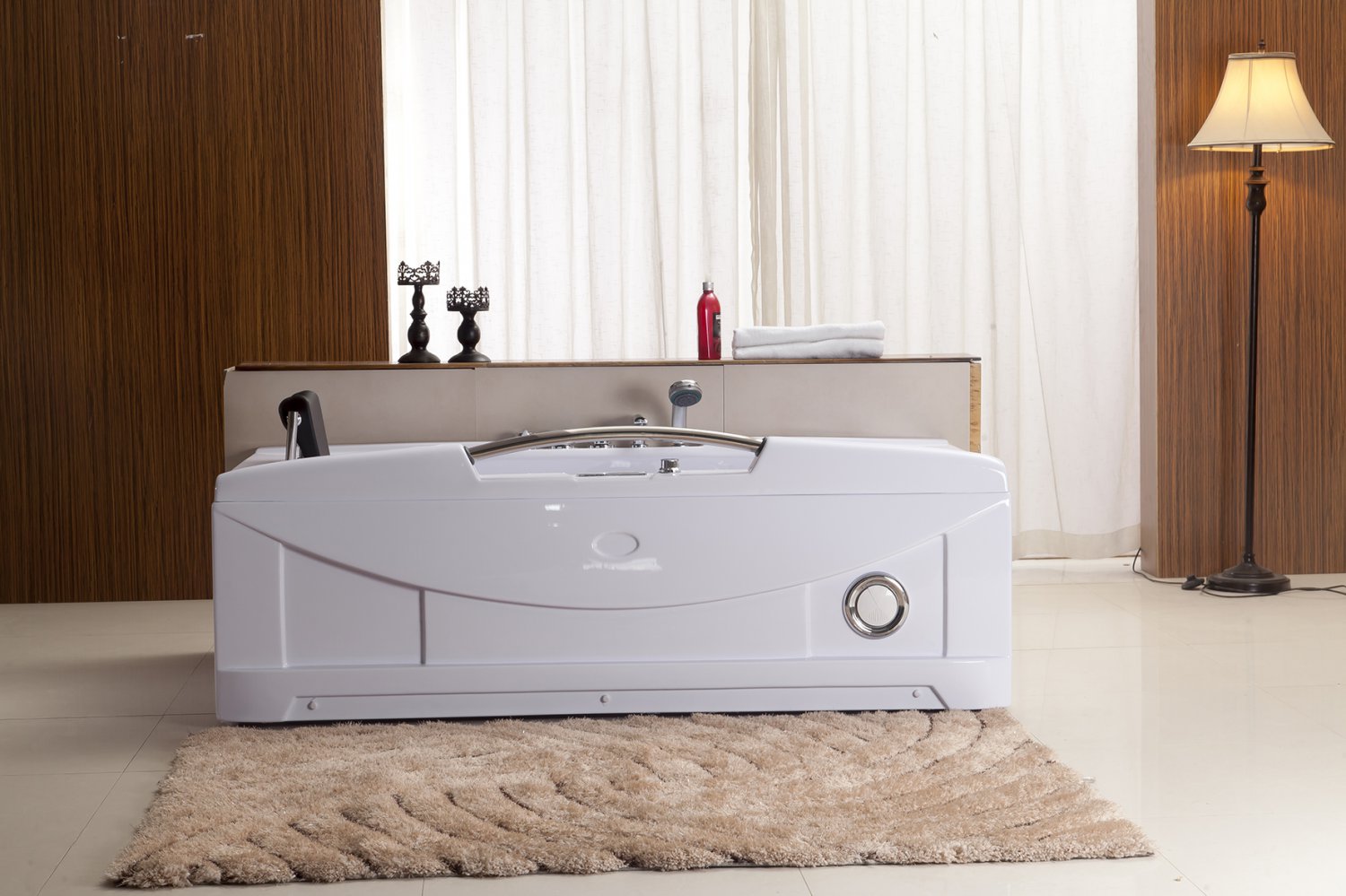 1 Person Jetted Whirlpool Hydrotherapy Massage Bathtub Indoor Hot Tub HEAT