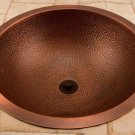 18" Diameter 100% Pure Solid Copper Bathroom Sink Round
