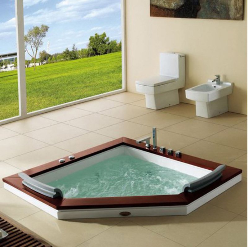 Indoor Two (2) Person Whirlpool Hydrotherapy Massage Spa Bathtub CORNER