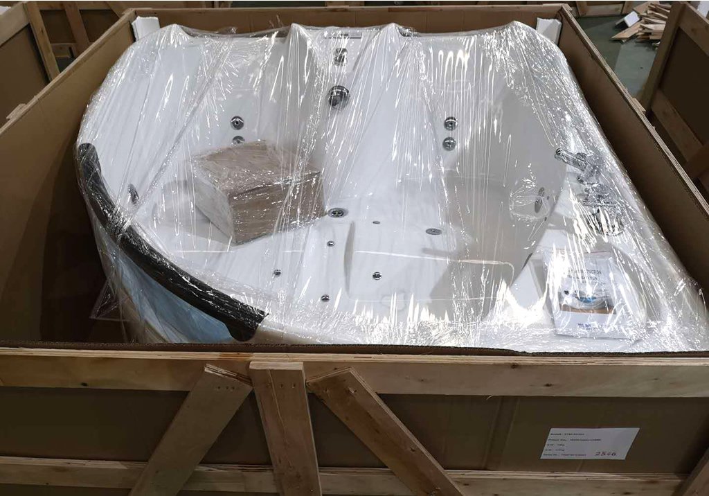 2 Person Corner Hydrotherapy Whirlpool Bathtub Spa Massage Therapy Hot