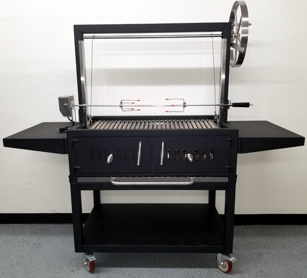 New Outdoor Argentine Santa Maria Charcoal Wood BBQ Grill Spit Roaster Parrilla