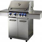 New Stainless Steel Outdoor Propane BBQ 5 Burner Grill w/ Rotisserie + Cover
