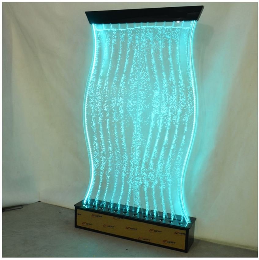 New 6' Tall x 40" Wide Indoor LED Bubble Wall Panel Water Fountain RGB