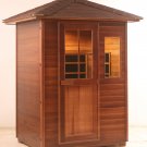 3 Person Canadian Red Cedar Traditional Steam Outdoor Sauna / SPA Sound System 6KW Heater Upgrade
