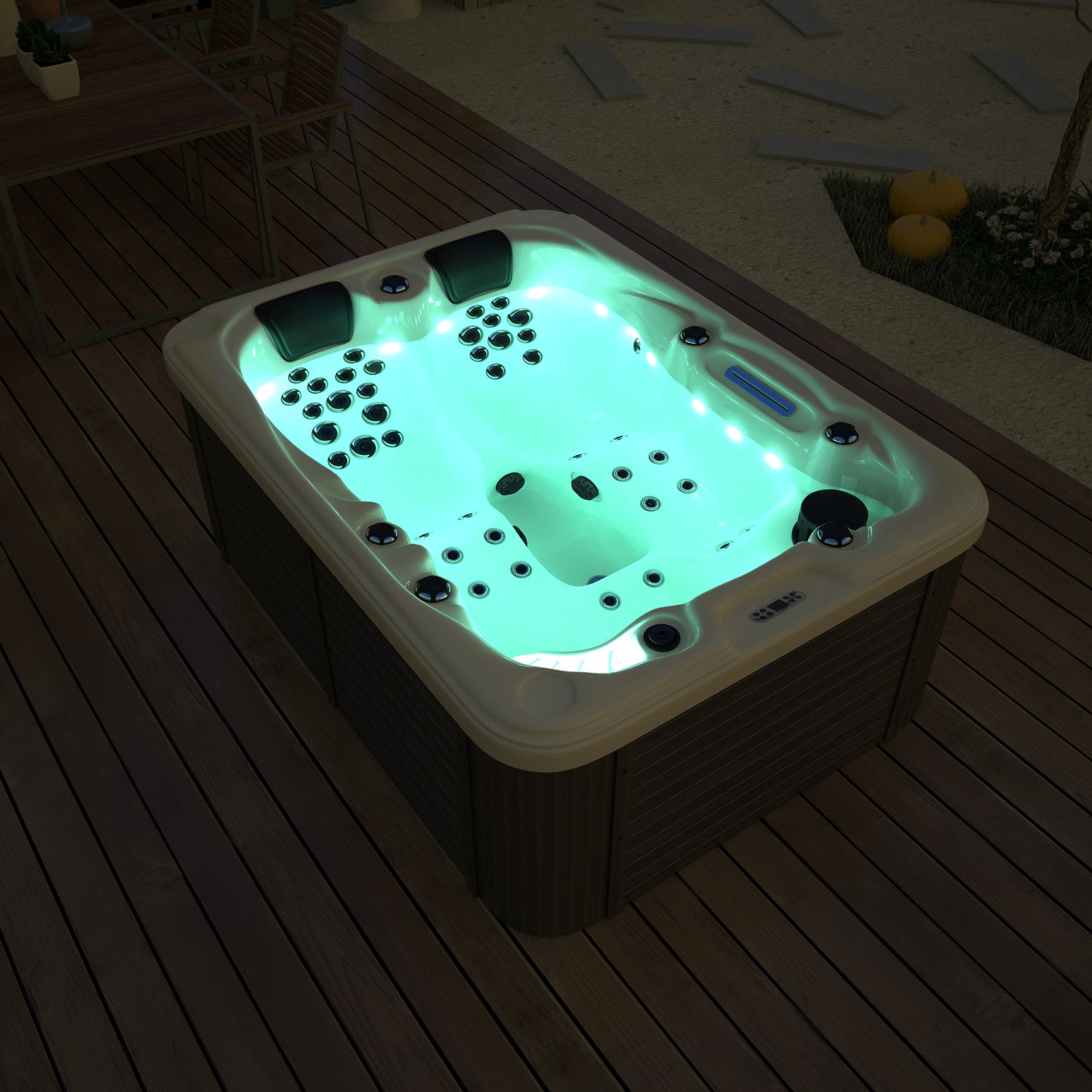 3 Person Outdoor Hydrotherapy Bathtub Hot Bath Tub Whirlpool SPA