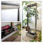 NEW Custom 6' Tall Thick Glass Cascading Waterfall Water Fountain Stainless Steel Frame + Lighting