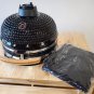 NEW Large 21" Ceramic Egg Kamado BBQ Grill Smoker w/ Wood Table Pizza Stone