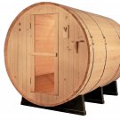 6' Foot Canadian PINE WOOD Barrel Steam Sauna WET / DRY SPA 4 Person Size Wood Burning Heater