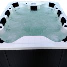 HUGE 8 Person Outdoor Hot Tub SPA with Insulated Cover + Stairs Bluetooth Sound System USB Ozone