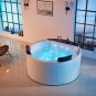 Indoor Freestanding Round Massage Jetted Whirlpool Hydrotherapy Bathtub Soaking Hot Tub SPA HEATED