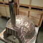 Large 44" Custom Copper Mosaic Tile Brick Wood Fired Pizza Oven with Stainless Door + Vent