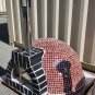 Large 44" Custom Mosaic Red Tile Brick Wood Fired Pizza Oven with Stainless Door + Vent