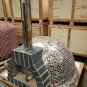 Large 44" Custom Mosaic Metallic Tile Brick Wood Fired Pizza Oven with Stainless Door + Vent