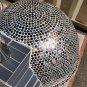 Large 44" Custom Mosaic Metallic Tile Brick Wood Fired Pizza Oven with Stainless Door + Vent