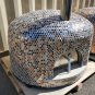 XL 46" Custom Mosaic Metallic Tile Brick Wood Fired Pizza Oven with Stainless Door + Vent