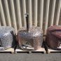 XL 46" Custom Mosaic Metallic Tile Brick Wood Fired Pizza Oven with Stainless Door + Vent
