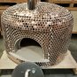 XL 46" Custom Mosaic Metallic Tile Brick Wood Fired Pizza Oven with Stainless Door + Vent