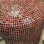 XL 46" Custom Mosaic Metallic Tile Brick Wood Fired Pizza Oven with Stainless Door + Vent