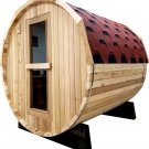 6' Canadian Red Cedar Indoor / Outdoor Barrel Traditional Wet Dry Steam Sauna Spa Harvia 9KW Heater