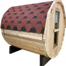 6' Canadian Red Cedar Indoor / Outdoor Barrel Traditional Wet Dry Steam Sauna Spa Amazon 9KW Heater