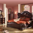 6 Piece QUEEN Bedroom Furniture Set  Bed + 2 Nightstands + Chest + Dresser + Mirror  Cherry Finish