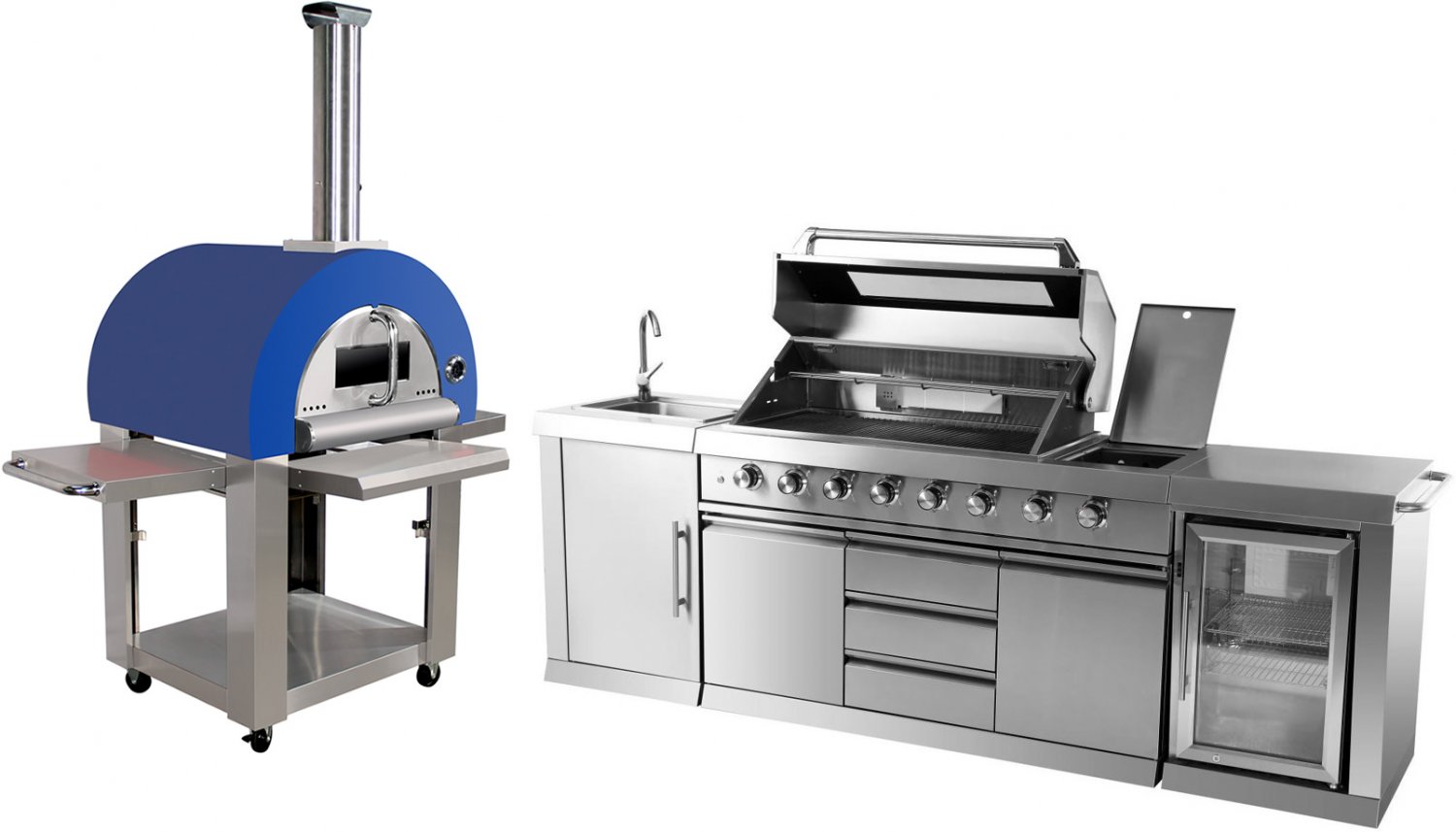 NEW 4 Piece Stainless Steel Outdoor BBQ Kitchen Grill Island