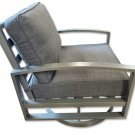 2 Units Aluminum Frame Swivel Rocker Outdoor Patio Furniture Chair Brown or Grey Frame