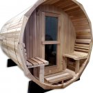 Large 8' Canadian Red Cedar Barrel Outdoor Wet Dry Swedish Sauna SPA *Wood Burning Heater Upgrade