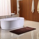 Freestanding Hydrotherapy Whirlpool Jetted Bathtub Indoor Soaking Hot Bath Tub (White)