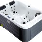 2 Two Person Hydrotherapy Bathtub Hot Bath Tub Whirlpool SPA - SD085B White Acrylic / Grey Siding