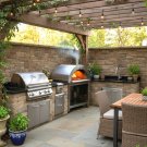 New XL Size Wood Fired Outdoor BLACK Stainless Steel Pizza Oven BBQ Grill 44" Wide!