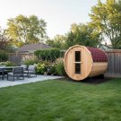 6' Canadian Red Cedar Indoor / Outdoor Barrel Traditional Wet Dry Steam Sauna Spa 9KW Heater