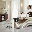 Cream Salon Shiatsu Massage Pedicure Foot Spa Chair w/ Pipeless Tub Basin Tub Cream Salon Shiatsu Massage Pedicure Foot Spa Chair w/ Pipeless Tub Basin Tub
