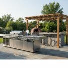 Stainless Steel Outdoor BBQ Kitchen Island Grill w/ Sink + Double Wine Cooler Combo Stainless Steel Outdoor BBQ Kitchen Island Grill w/ Sink + Double Wine Cooler Combo