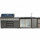NEW Black Stainless Steel Grill 3 Piece Outdoor Kitchen 8 Burner Grill Island Refrigerator Sink NEW Black Stainless Steel Grill 3 Piece Outdoor Kitchen 8 Burner Grill Island Refrigerator Sink