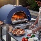 Outdoor Stainless Steel Artisan Wood-Fired Charcoal Pizza Bread Oven BBQ Grill - BLUE Outdoor Stainless Steel Artisan Wood-Fired Charcoal Pizza Bread Oven BBQ Grill - BLUE