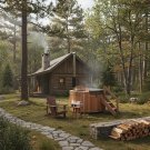 Wood Fired Canadian Redwood Cedar Outdoor Hot Tub Spa 5 Person Inner Heater Wood Fired Canadian Redwood Cedar Outdoor Hot Tub Spa 5 Person Inner Heater