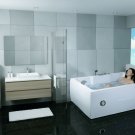 2 Person Indoor Whirlpool Hot Tub SPA Hydrotherapy Massage Bathtub SD051A White Right Corner