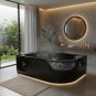 Black 2 Two Person Jetted Hydrotherapy Massage Whirlpool Bathtub Bath Tub SPA HEAT