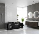 Computerized BLACK 1 Person Hydrotherapy Whirlpool Jetted Massage Bathtub Spa + HEATER