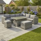 8 Seat Modern Design Outdoor Wicker Rattan Outdoor Patio Furniture Adjustable Height Coffee Table 8 Seat Modern Design Outdoor Wicker Rattan Outdoor Patio Furniture Adjustable Height Coffee Table