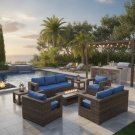 5 Piece Modern Design Wicker Rattan Conversation Outdoor Patio Furniture Set Fully Assembled 5 Piece Modern Design Wicker Rattan Conversation Outdoor Patio Furniture Set Fully Assembled