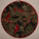 Fabric Art -Embroidery Hoop Christmas Design Orioles   12"